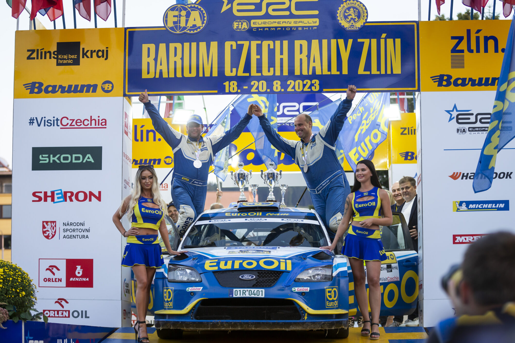 EuroOil team - V. Pech - P. Uhel na Barum Rallye 2023