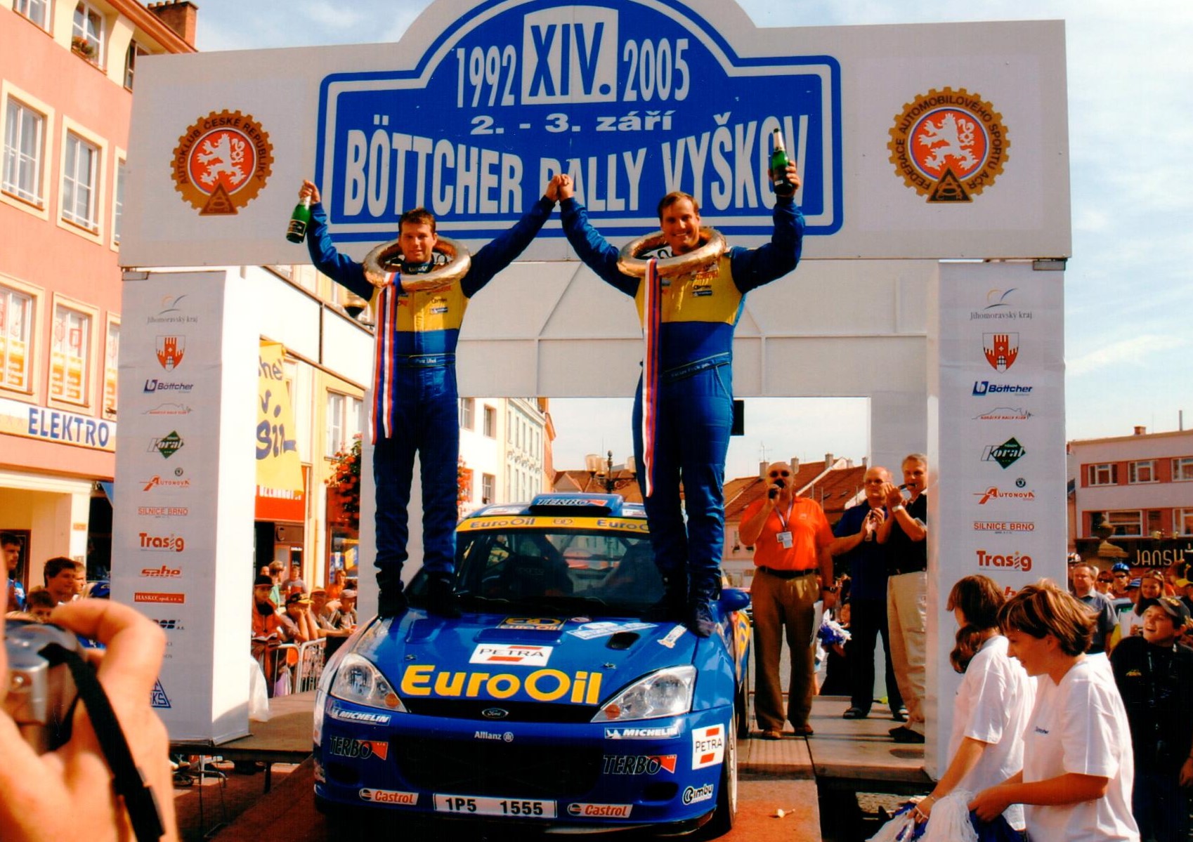 Plzeň, 4. září 2025 EuroOil team - V. Pech - P. Uhel ... Pech s Uhlem jedou závodit do Vyškova